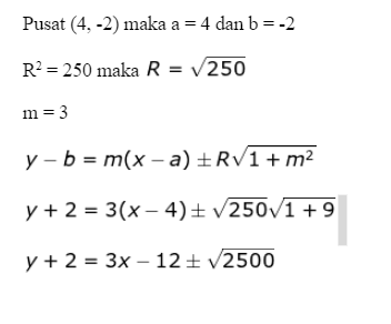 Persamaan Garis Singgung Lingkaran