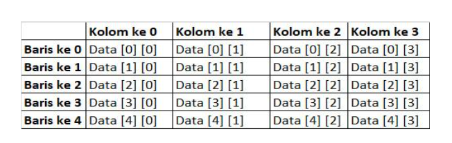 Contoh Array 2 Dimensi
