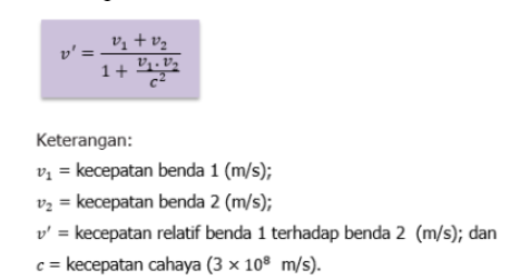 Rumus Relativitas 
