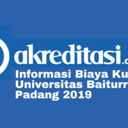 Biaya Kuliah Universitas Baiturrahmah Padang 2019