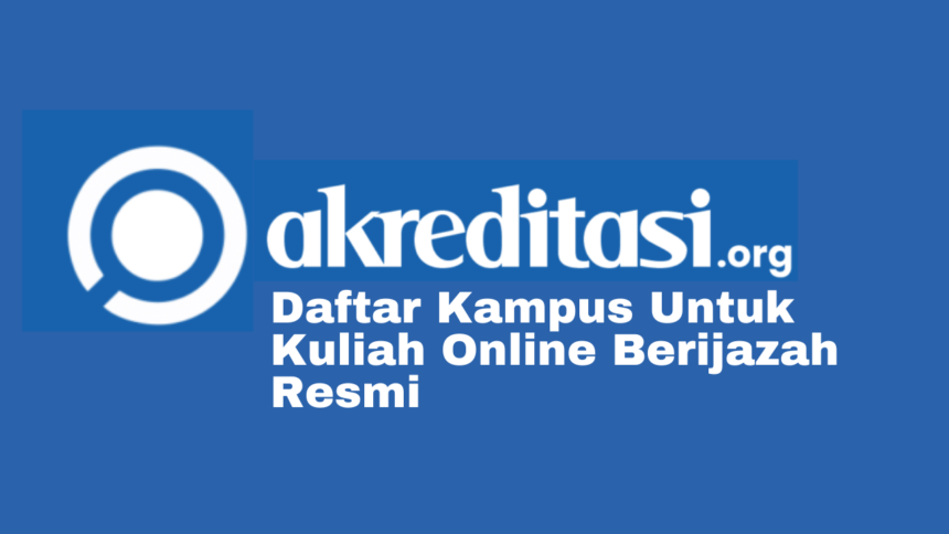 Kuliah Online Berijazah Resmi